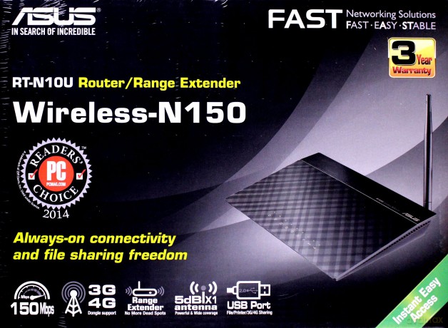 Router ASUS RT-N10U N150 (czarny)
