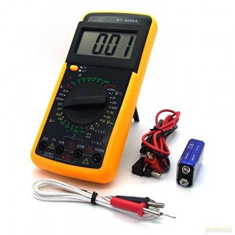 Miernik LCD Multimetr Z Temperaturą DT9208a Sonda