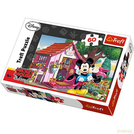 TREFL 60 el. Miki i Minnie w ogrodzie [PUZZLE]