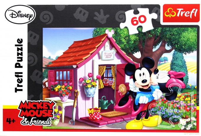 TREFL 60 el. Miki i Minnie w ogrodzie [PUZZLE]