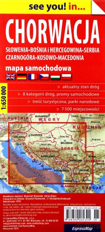 Chorwacja... mapa samochodowa 1:650 000