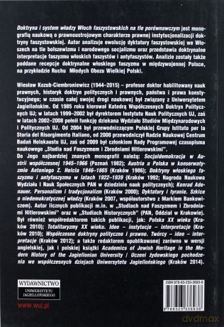 Doktryna i system władzy Włoch faszystowskich... - Wiesław Kozub-Ciembroniewicz [KSIĄŻKA]