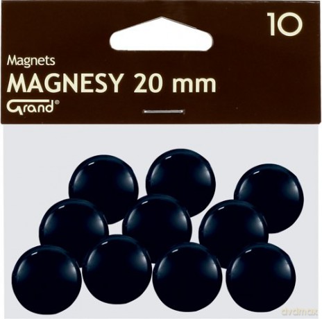 Magnes 20 mm czarny (10 szt)