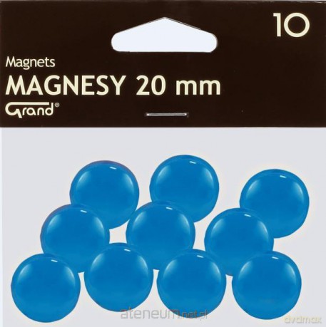 Magnes 20 mm niebieski (10 szt)