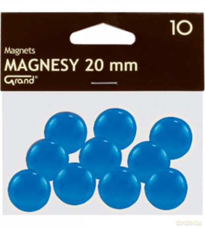 Magnes 20 mm niebieski (10 szt)