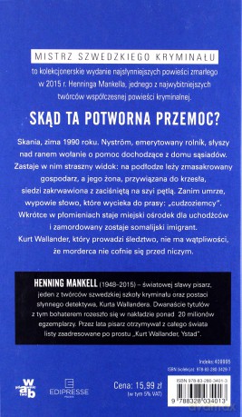 Mistrz szwedzkiego kryminału (Tom 1) Morderca bez twarzy - Mankell Henning [KSIĄŻKA]