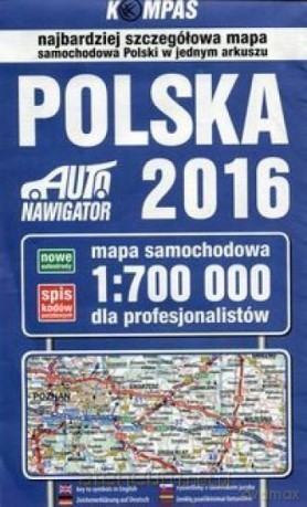 Polska Mapa samochodowa dla profesjonalistów 1:7000