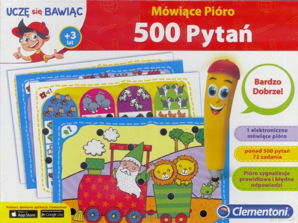 CLEMENTONI Uczę się bawiąc. Mówiące pióro 500 pytań