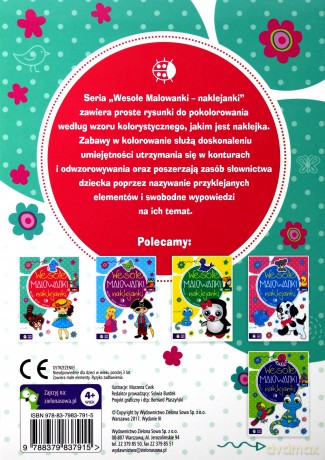 Wesołe malowanki naklejanki 1 [KSIĄŻKA]