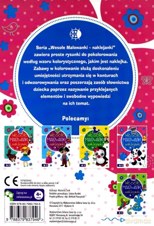 Wesołe malowanki naklejanki 4 [KSIĄŻKA]