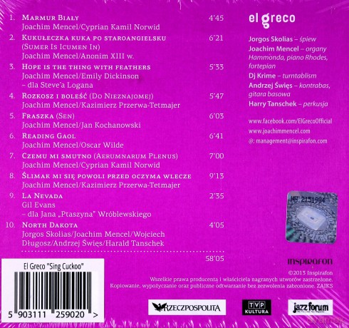 El Greco: Sing Cuckoo [CD]