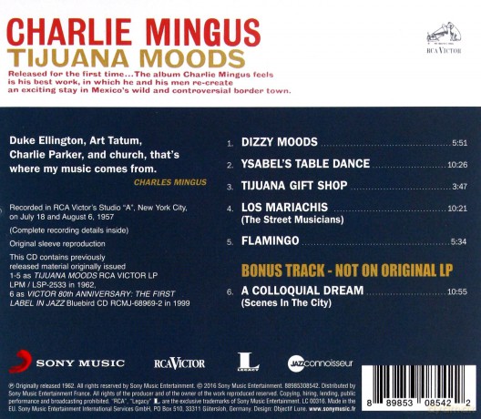 Charles Mingus: Tijuana Moods [CD]
