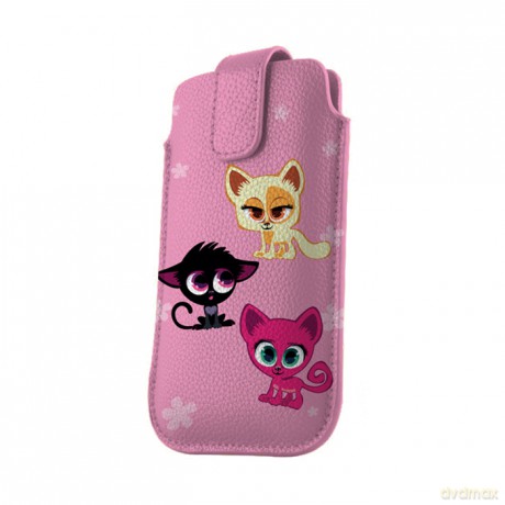 Pokrowiec Slim Up Kittens 5,0'' (Galaxy S4) Różowy