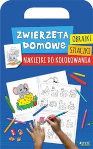 Zwierzęta domowe. Obrazki, szlaczki, naklejki do kolorowania - Agata Lalko [KSIĄŻKA]