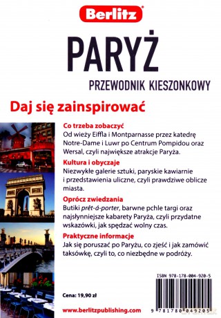 Paryż. Przewodnik kieszonkowy (twarda) [KSIĄŻKA]