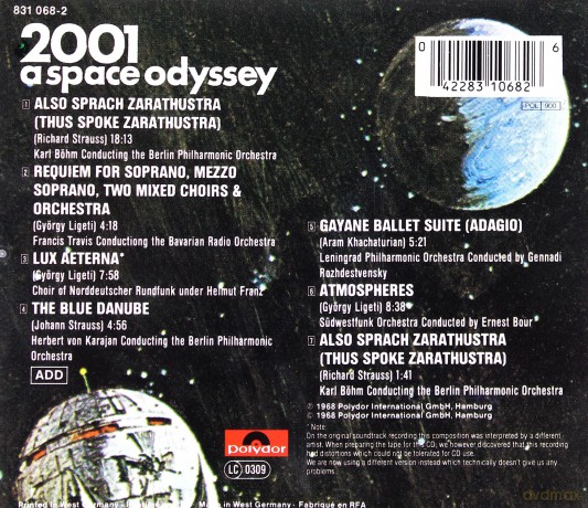 2001 A Space Oddysey soundtrack [CD]