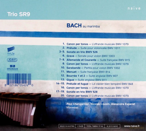 Trio Sr9: Bach Au Marimba [CD]