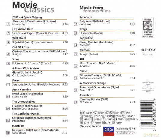 Eloquence: Movie Classics [CD]