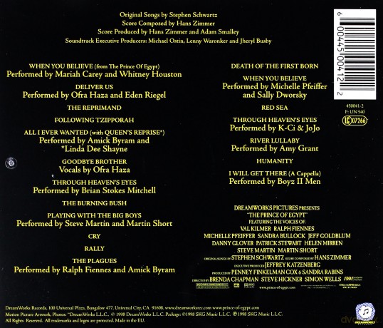 Prince Of Egypt soundtrack [CD]