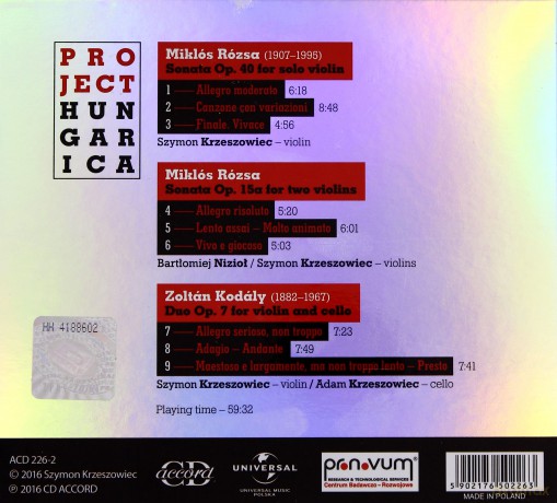 Szymon Krzeszowiec: Project Hungarica [CD]