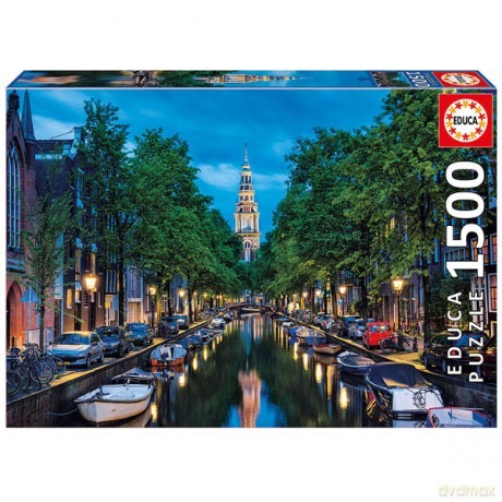 EDUCA 1500 el. Amsterdam Canal at Dusk [PUZZLE]