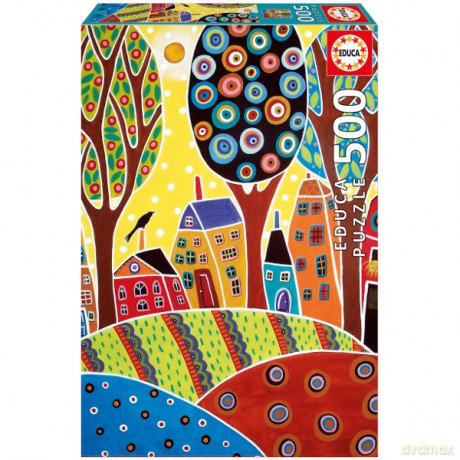 EDUCA 500 el. Houses Barn Landscape [PUZZLE]