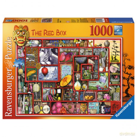 RAVENSBURGER 1000 el. Czerwone Pudełko [PUZZLE]