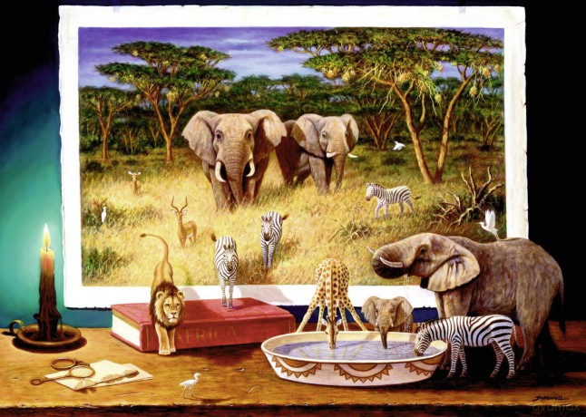 RAVENSBURGER 1000 el. Goście nocą [PUZZLE]