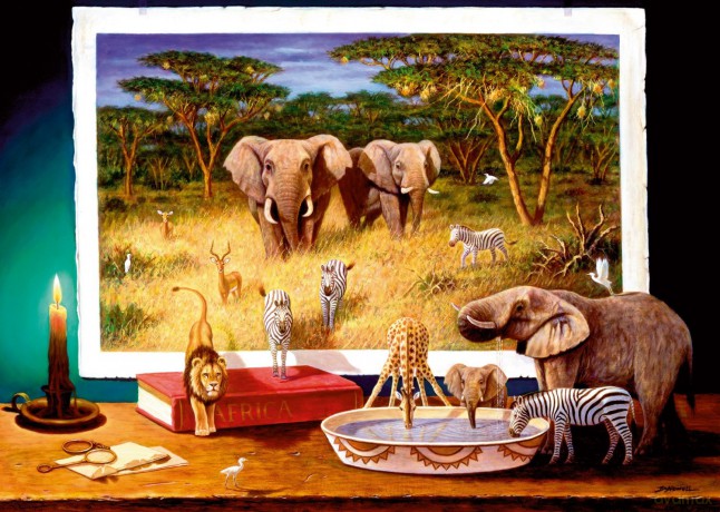 RAVENSBURGER 1000 el. Goście nocą [PUZZLE]