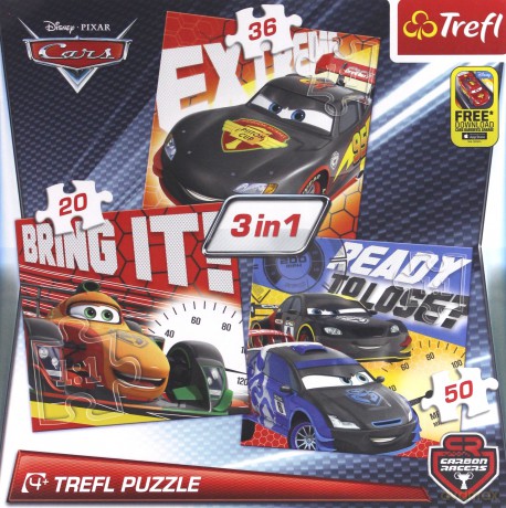 TREFL 3 w 1 Auta (34819) [PUZZLE]
