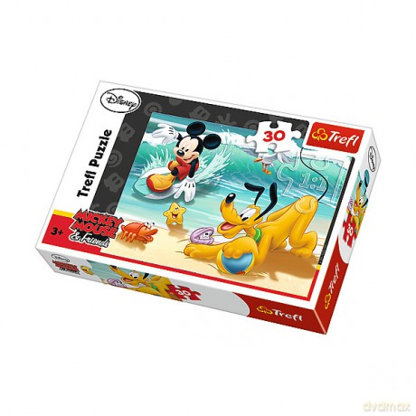 TREFL 30 el. Miki i Pluto na plaży (18207) [PUZZLE]