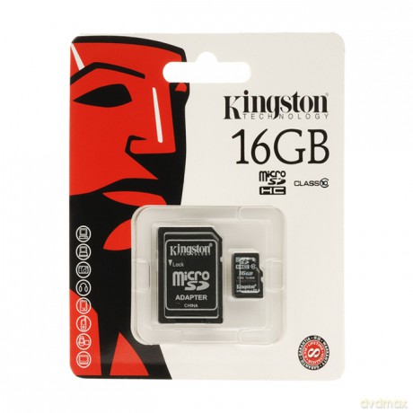Karta pamięci Kingston microSDHC 16 GB z adapterem 10 klasa