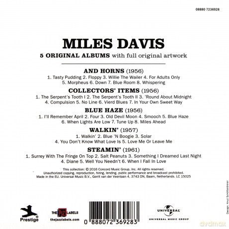 Miles Davis: 5 Original Albums [5CD]