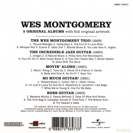 Wes Montgomery: 5 Original Albums [5CD]