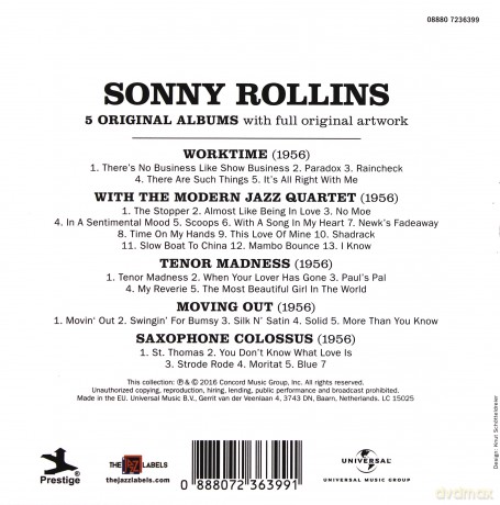 Sonny Rollins: 5 Original Albums [5CD]