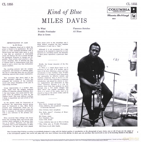 Miles Davis: Kind Of Blue (Mono) [Winyl]