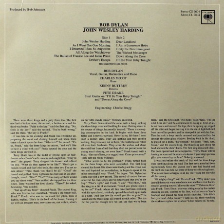 Bob Dylan: John Wesley Harding [Winyl]
