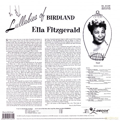Ella Fitzgerald: Lullabies Of Birdland [Winyl]