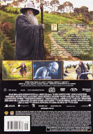 Hobbit: Pustkowie Smauga / Niezwykła podróż / Bitwa Pięciu Armii Pakiet [3DVD]