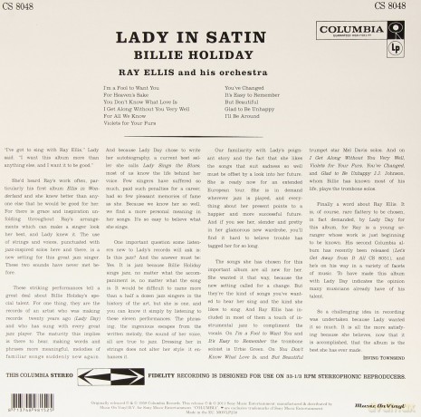 Billie Holiday: Lady In Satin [Winyl]