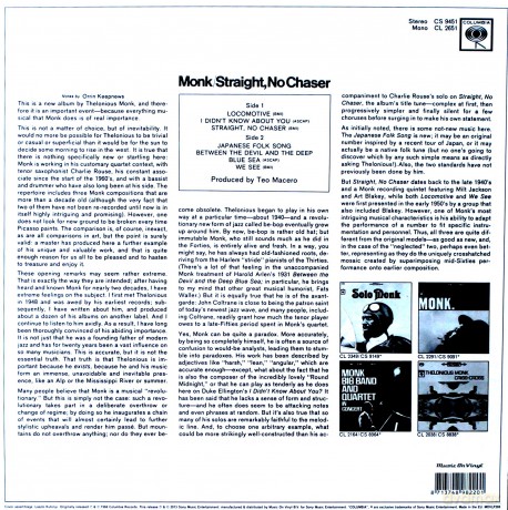 Thelonious Monk: Straight No Chaser [Winyl]