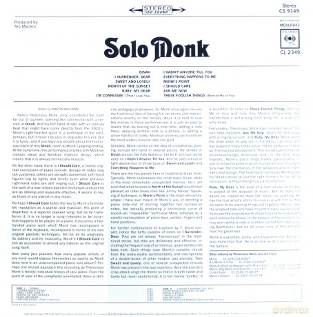Thelonious Monk: Solo Monk [Winyl]