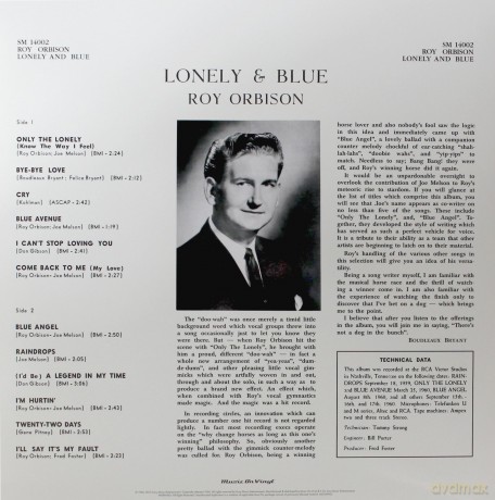 Roy Orbison: Lonely And Blue [Winyl]