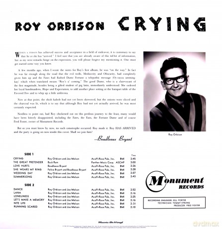 Roy Orbison: Crying [Winyl]