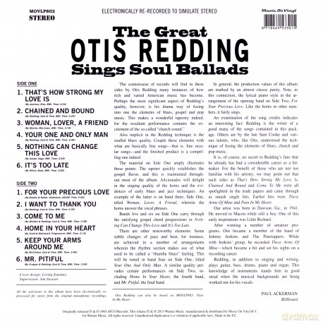 Otis Redding: Sings Soul Ballads [Winyl]