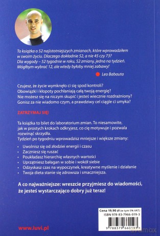 52 zmiany. Zmień swoje życie tydzień po tygodniu - Leo Babauta [KSIĄŻKA]