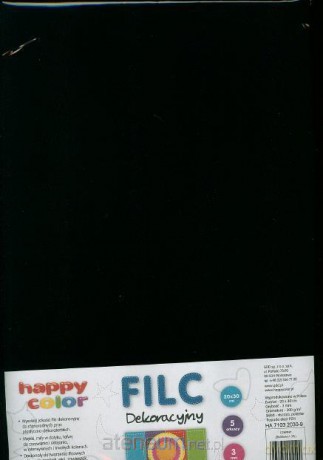 Filc dekoracyjny Czarny (5 szt)