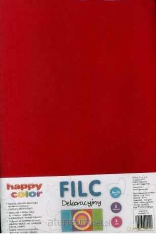 Filc dekoracyjny Czerwony(5 szt)