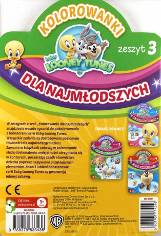 Kolorowanki dla najmłodszych 3 Baby Looney Tunes [KSIĄŻKA]