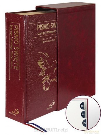 Pismo Święte Stary Testament i Nowy Testament (bordowa oprawa, paginatory) [KSIĄŻKA]